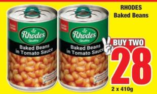 Rhodes Baked Beans in Tomato Sauce