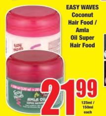 EASY WAVES Coconut Hair Food / Amla Oil Super Hair Food 125ml /150ml