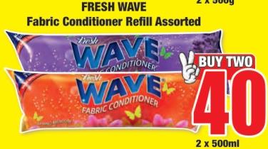 Fresh Wave Fabric Conditioner Refill Assorted 2x500ml