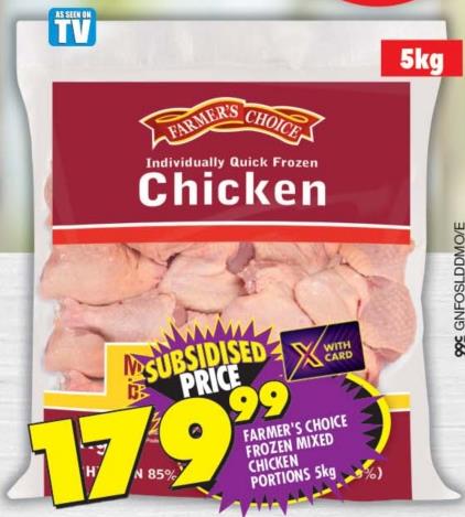 Farmer's Choice Frozen Mixed Chicken Portions 5kg