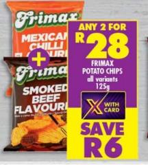 Frimax Potato Chips All Variants 125g Any 2