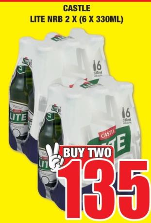 Castle Lite NRB 2 X (6 x 330ml) 