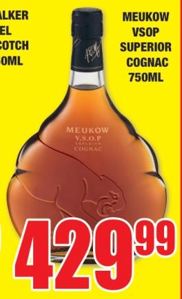 MEUKOW VSOP Superior Cognac 750 ml 