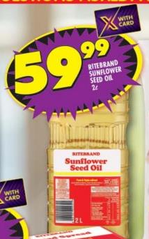 Ritebrand Sunflower Seed Oil 2L