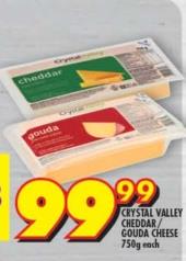 Crystal Valley Cheddar/Gouda Cheese 750g