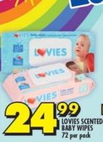 LOVIES Scented Baby Wipes 72s