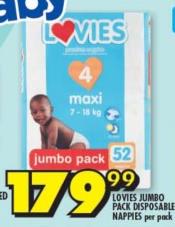 Lovies Jumbo Pack Disposable Nappies