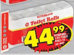 Ritebrand Toilet Rolls 10