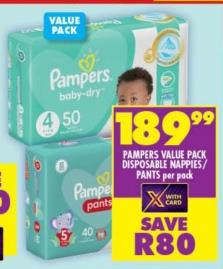 Pampers Value Pack Disposable Nappies/Pants