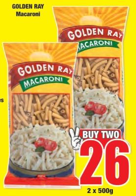 GOLDEN RAY Macaroni 2X500GM