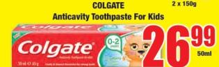 Colgate Anticavity Toothpaste For Kids 