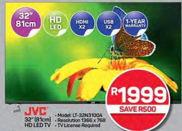 JVC 32" (81cm) HD LED TV 