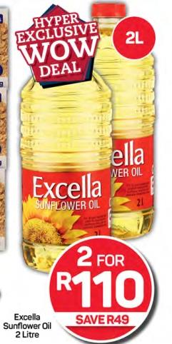 Excella Sunflower Oil 2 Ltr