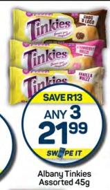 Albany Tinkies Assorted 45 Gm