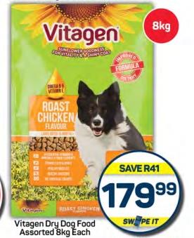 Vitagen Dry Dog Food Assorted Roast Chicken Flavour 8 Kg