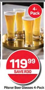 Pilsner Beer Glasses 4-Pack