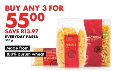 Everyday Pasta made from 100% durum wheat