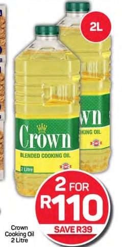 Crown Blended Cooking Oil 2 LTR