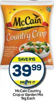 McCain Country Crop or Garden Mix 1 KG EACH