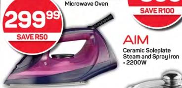 AIM Ceramic Soleplate Steam And Spray Iron 2200w 