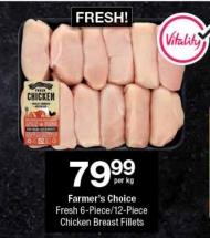 Farmer's Choice Fresh 6-Piece/12-Piece Chicken Breast Fillets