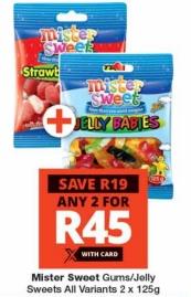 Mister Sweet Gums/Jelly Sweets All Variants ANY 2 FOR 