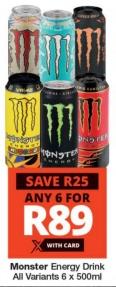 Monster Energy Drink - All Varieties 6X500 ML