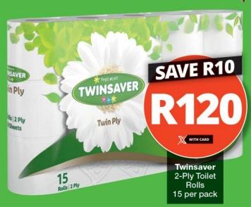 Twinsaver 2-Ply Toilet Rolls