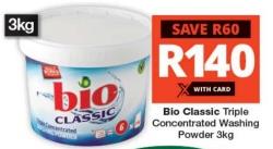 Bio Classic Triple Concentrated Washing Powder 3 kg