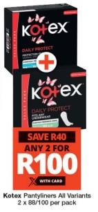 Kotex Pantyliners All Variants