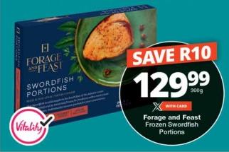 Forage and Feast Frozen Swordfish Portions 300g