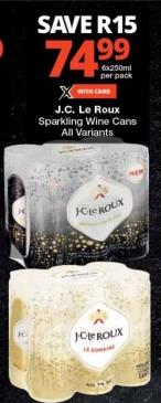 J.C. Le Roux Sparkling Wine Cans 6x250ml