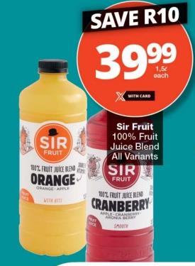 Sir Fruit 100% Fruit Juice Blend Orange - Apple