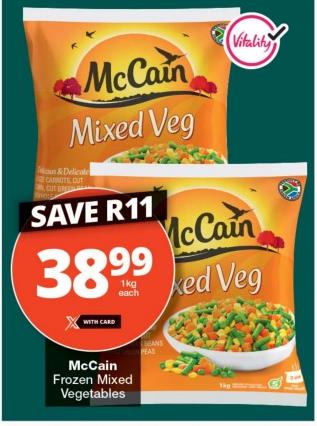 McCain Frozen Mixed Vegetables 1kg