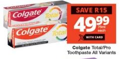 Colgate Total/Pro Toothpaste All Variants 75ml