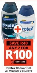 Protex Shower Gel 2x500ml