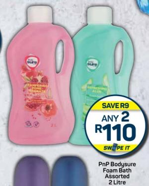 PnP Bodysure Foam Bath - Pampering Rose & Pomegranate