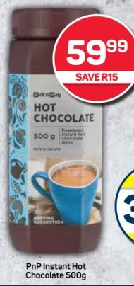 PnP Instant Hot Chocolate 500g