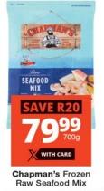 Chapman's Frozen Raw Seafood Mix 700gm