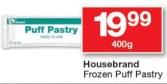 Housebrand frozen puff pastry 400gm