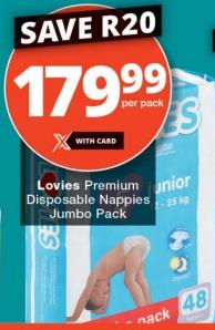 Lovies Premium Disposable Nappies Jumbo Pack