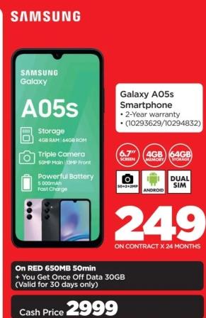 Samsung Galaxy A05s Smartphone