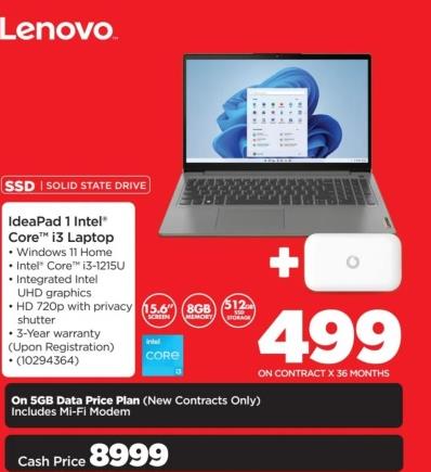 Lenovo IdeaPad 1 Intel Core i3 Laptop