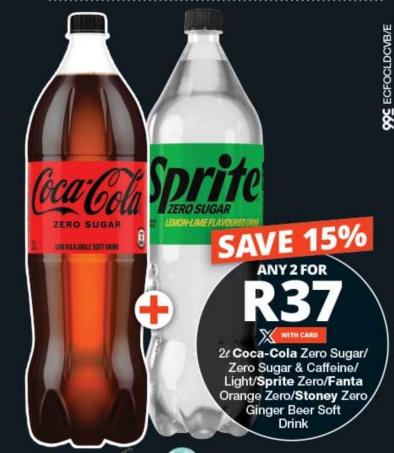 2Ltr Coca-Cola Zero Sugar/Zero Sugar &caffeine/ Light/Sprit zero/fanta orange zero stoney zero ginger beer soft drink 