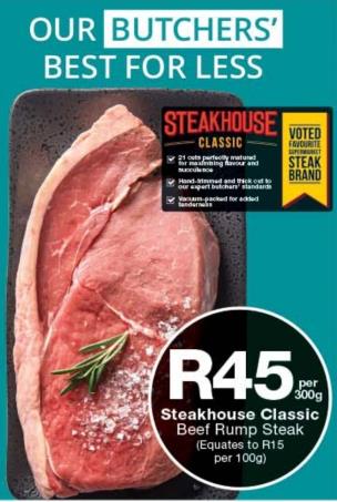 Steakhouse Classic Beef Rump Steak 300gm 