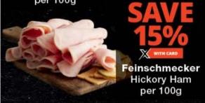 Feinschmecker Hickory Ham per 100gm