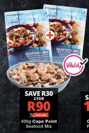 Cape Point Seafood Mix 2x400gm 