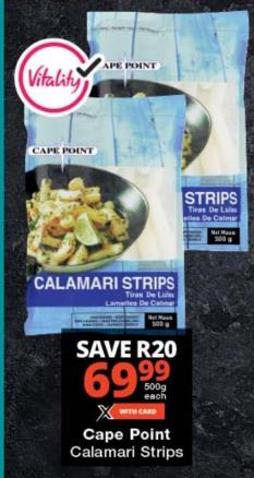 Cape Point Calamari Strips 500gm