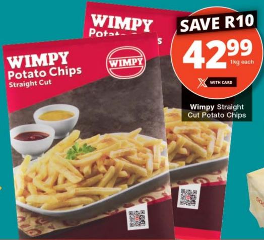 Wimpy Straight Cut Potato Chips 1 kg 