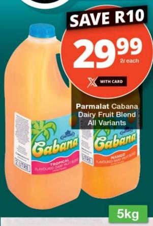 Parmalat Cabana Dairy Fruit Blend